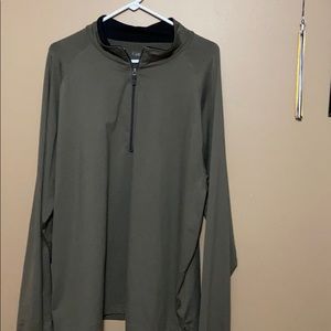 Walter Hagan Military Green Loose Quater-Zip